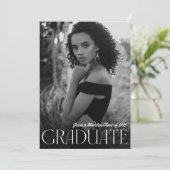 Moderne eenvoud Foto-Afstuderen Aankondiging (Staand voorkant)