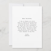 Moderne eenvoud Foto-Afstuderen Bedankkaart (Achterkant)