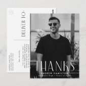 Moderne eenvoud Foto Afstuderen Dank u Briefkaart (Voorkant / Achterkant)