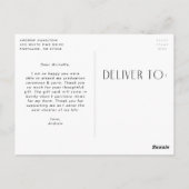 Moderne eenvoud Foto Afstuderen Dank u Briefkaart (Achterkant)