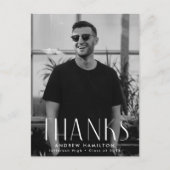 Moderne eenvoud Foto Afstuderen Dank u Briefkaart (Voorkant)