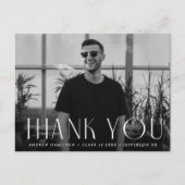 Moderne eenvoud Foto Afstuderen Dank u Briefkaart (Voorkant)