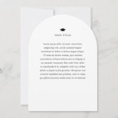 Moderne eenvoud Foto-Afstuderen Kaart (Achterkant)