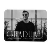 Moderne eenvoud Foto-Afstuderen Magneet (Horizontaal)