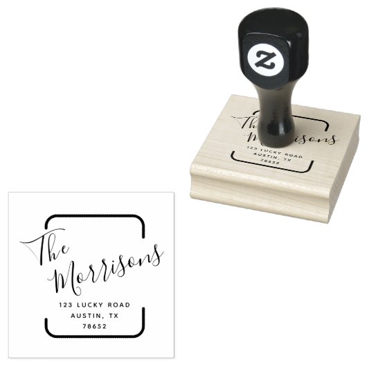 Moderne eenvoud | Gepersonaliseerde rubberen stemp Rubberstempel (Gestempeld)