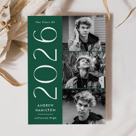 Moderne eenvoud Groen 3 Foto 2023 Afstuderen Aankondiging