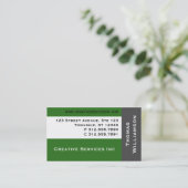 Moderne eenvoud Groene Visitekaartjes (Staand voorkant)