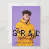 Moderne Eenvoud Kleurrijke Foto Graduation Party Kaart (Voorkant)