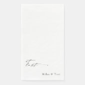 Moderne eenvoud wit bij laatste bruiloft servet (Voorkant)