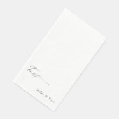 Moderne eenvoud wit bij laatste bruiloft servet (Hoek)