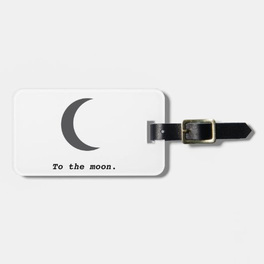 Moderne Eenvoudig aan het Moon Citaat Bagagelabel (Voorkant horizontaal)