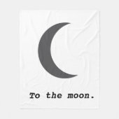 Moderne Eenvoudig aan het Moon Citaat Fleece Deken (Voorkant)