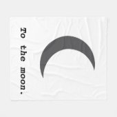 Moderne Eenvoudig aan het Moon Citaat Fleece Deken (Voorkant (Horizontaal))