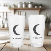 Moderne Eenvoudig aan het Moon Citaat Glas