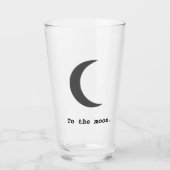 Moderne Eenvoudig aan het Moon Citaat Glas (Voorkant)