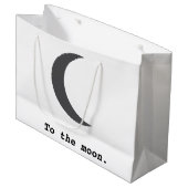 Moderne Eenvoudig aan het Moon Citaat Groot Cadeauzakje (Voorkant Gekanteld)