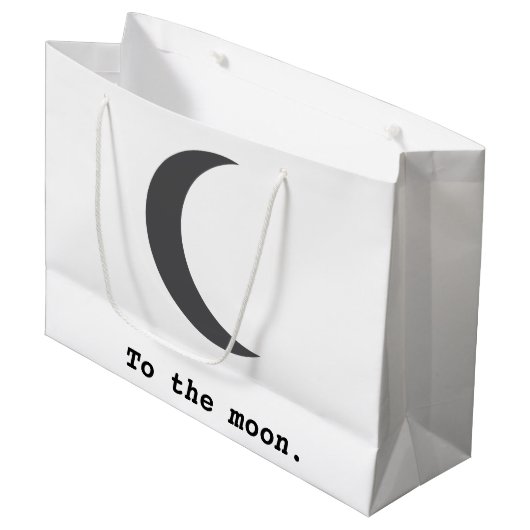 Moderne Eenvoudig aan het Moon Citaat Groot Cadeauzakje (Voorkant Gekanteld)