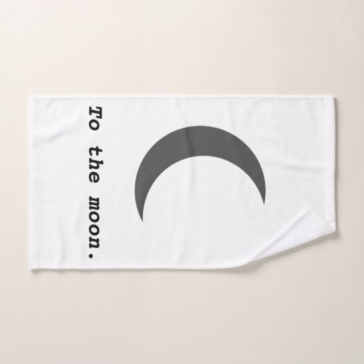 Moderne Eenvoudig aan het Moon Citaat Handdoek (Handdoek)