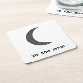 Moderne Eenvoudig aan het Moon Citaat Kartonnen Onderzetters (Schuin)
