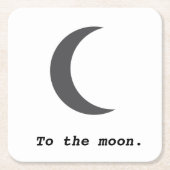 Moderne Eenvoudig aan het Moon Citaat Kartonnen Onderzetters (Voorkant)