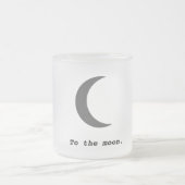 Moderne Eenvoudig aan het Moon Citaat Matglas Koffiemok (Center)