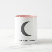 Moderne Eenvoudig aan het Moon Citaat Mok (Midden)