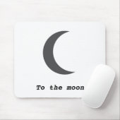 Moderne Eenvoudig aan het Moon Citaat Muismat (Met muis)