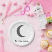 Moderne Eenvoudig aan het Moon Citaat Papieren Bordje (Feest)