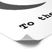 Moderne Eenvoudig aan het Moon Citaat Poster (Hoek)