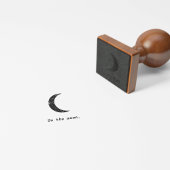 Moderne Eenvoudig aan het Moon Citaat Rubberstempel