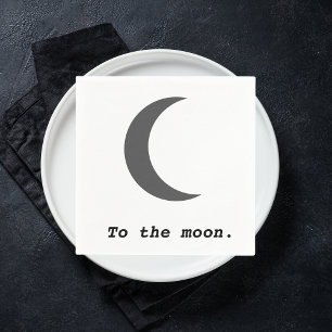 Moderne Eenvoudig aan het Moon Citaat Servet