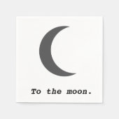 Moderne Eenvoudig aan het Moon Citaat Servet (Voorkant)