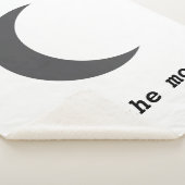 Moderne Eenvoudig aan het Moon Citaat Sherpa Deken (3/4)