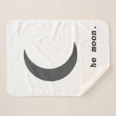 Moderne Eenvoudig aan het Moon Citaat Sherpa Deken (Voorkant (horizontaal))