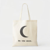 Moderne Eenvoudig aan het Moon Citaat Tote Bag (Voorkant)