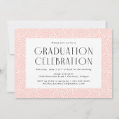 Moderne Eenvoudig Blush Photo Graduation Party Kaart (Achterkant)