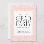 Moderne Eenvoudig Blush Photo Graduation Party Kaart (Achterkant)