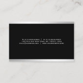 Moderne, eenvoudig design elegant Silver Visitekaartje (Achterkant)