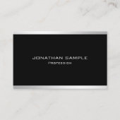 Moderne, eenvoudig design elegant Silver Visitekaartje (Voorkant)