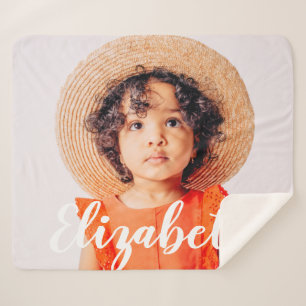 Moderne Eenvoudig Manuscript voegt Jouw naam en Fo Sherpa Deken