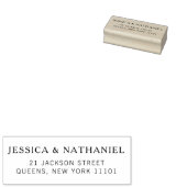 Moderne Eenvoudig Retouradres Rubberstempel (Gestempeld)