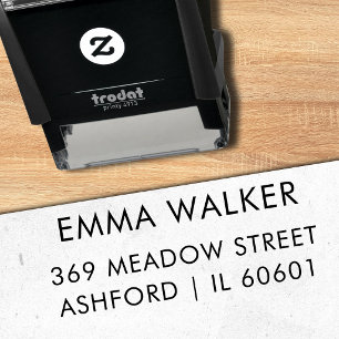 Moderne Eenvoudig Retouradres Zelfinktende Stempel