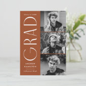 Moderne Eenvoudig Rust 3 Afstuderen voor fotocolla Aankondiging (Staand voorkant)