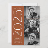 Moderne Eenvoudig Rust 3 Foto 2023 Afstuderen Aankondiging (Voorkant)