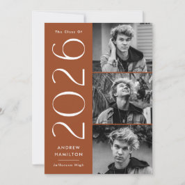 Moderne Eenvoudig Rust 3 Foto 2023 Afstuderen Aankondiging