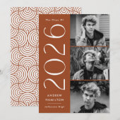 Moderne Eenvoudig Rust 3 Foto 2023 Afstuderen Aankondiging (Voorkant / Achterkant)