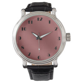 Moderne, eenvoudig Solid Red gradiënt Wave-patroon Horloge