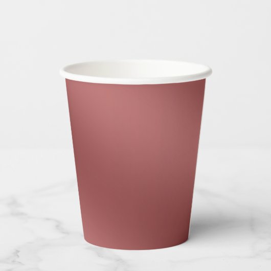 Moderne, eenvoudig Solid Red gradiënt Wave-patroon Papieren Bekers (Achterkant)