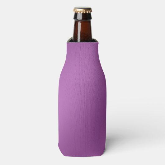 Moderne, eenvoudig stevige paarse gradiëntgolven flesjeskoeler (Fles Voorkant)