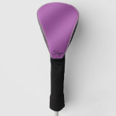 Moderne, eenvoudig stevige paarse gradiëntgolven golfheadcover (Voorkant)